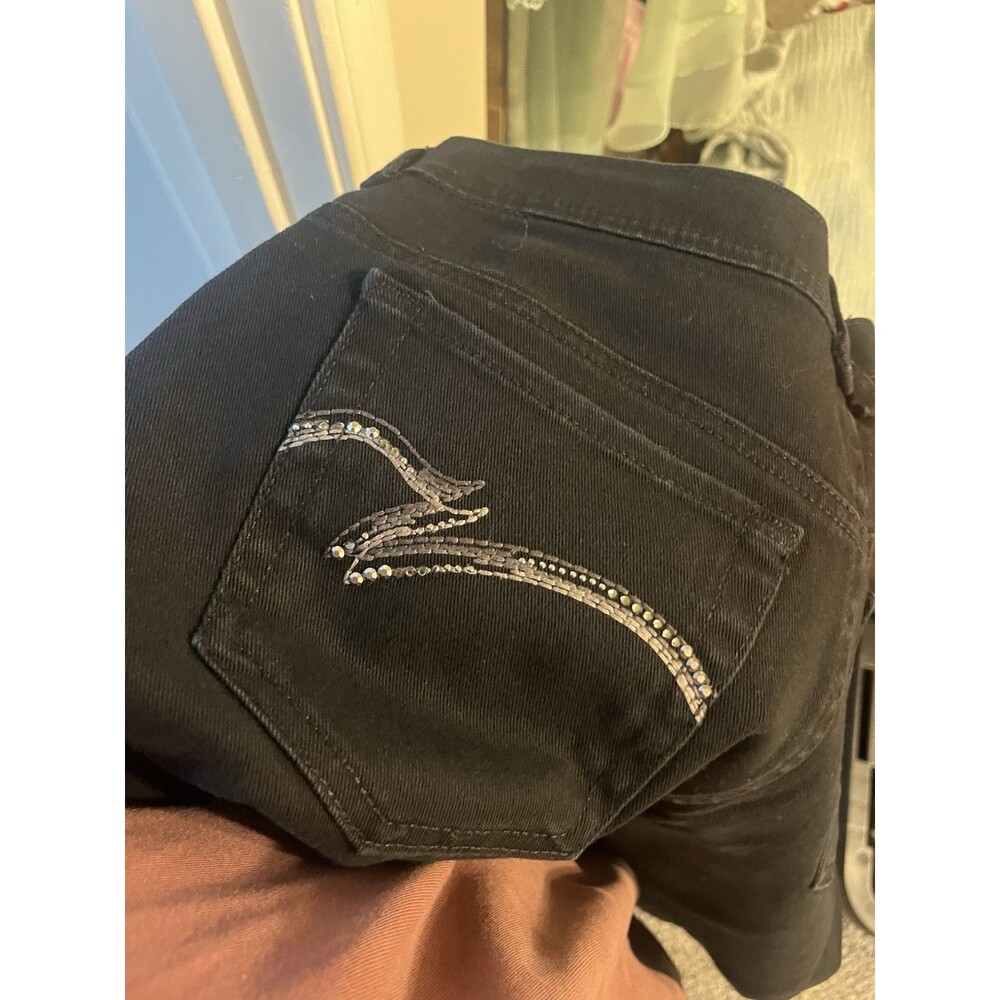 Gloria Vanderbilt Amanda Women's Jeans Size 12 Short Straight Leg Denim Black - Picture 4 of 7